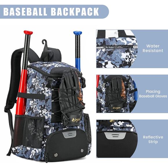 Softball/Baseball Backpack for Youth and Adult, Bat Backpack - Picture 5 of 9